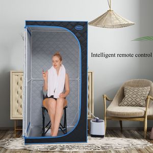 Tenda Sauna a Vapore Portatile Nera a Grandezza Naturale con Telecomando, Sedia Pieghevole, Tubi in PVC, Generatore di Vapore Personale per Spa Domestica - Product Image 3
