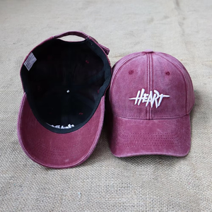Heart Embroidery 6-Panel <b>Baseball</b> <b>Cap</b> Unisex Adjustable Cotton Canvas Hat Street Style Casual Spring Summer Adult - Product Image 4