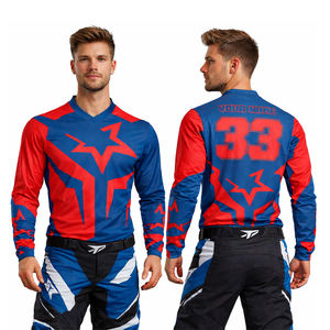 Ensemble de maillot et pantalon de motocross personnalisé pour hommes, équipement de course de moto tout-terrain, vêtements de moto par sublimation - Product Image 1