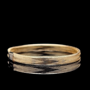 Plain Textured Engraved Bangle <b>Bracelet</b> Solid Gold Finish 925 Sterling Silver 10K 14K 18K Womens Daily Wristband Factory Direct - Product Image 3