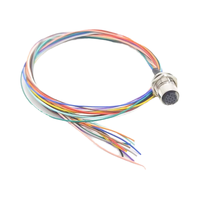 Connecteurs industriels ronds en cuivre pour applications d'alimentation Code X Code OEM & ODM M12 à 12 broches pour montage sur panneau