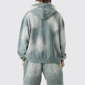 Proveedor de Fábrica de Sudaderas con Efecto Ácido OEM, Sudadera de Algodón Lavado con Diseño Urbano para Venta al por Mayor - Product Image 4