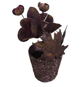 Pot de fleurs en fer forgé fait main, couleur naturelle, décoration murale moderne pour salon, bureau, chambre, salle de bain - Product Image 5