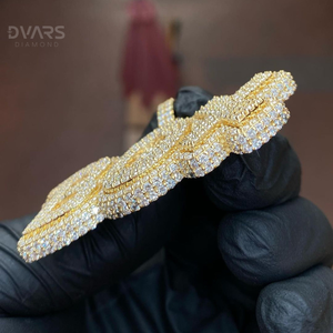 Pendentif personnalisé en moissanite glacée avec initiale, testé au diamant, style hip-hop, plaqué or, argent sterling, bijoux pour homme - Product Image 6