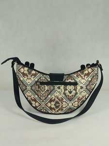 Women Geometric Fashion Vintage Printed Canvas Shoulder Bag <b>Boho</b> Hobo Crossbody <b>Handbag</b> Adjustable Shoulder Strap Polyester - Product Image 3