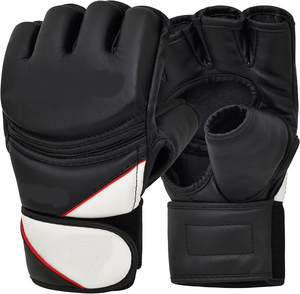 ถุงมือ MMA สำหรับการฝึกซ้อมและการต่อสู้, หนัง Maya Hide, ถุงมือชกมวยสำหรับผู้ชายและผู้หญิง, มวยไทย, ศิลปะการต่อสู้, ฝึกซ้อม, แบบครึ่งนิ้ว, ปรับขนาดได้ - Product Image 2