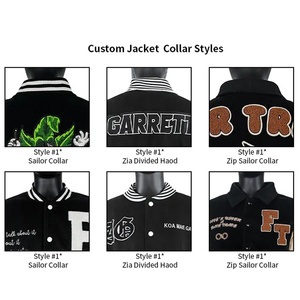 Veste de baseball universitaire personnalisée pour hommes, veste de haute qualité en laine chenille graffiti broderie hiver style collège - Product Image 4