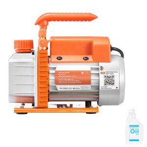 Pompa per vuoto rotativa a palette monostadio 3.5 CFM 1/4 HP per sistemi HVAC R134a R22 R410a Motore a 4 poli Automatico - Product Image 1