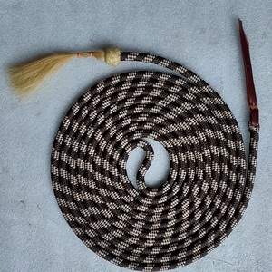 Rênes Mecate pour l'entraînement de l'attelage et la corde de traction, et étireur de cou élastique pour la course de vitesse, l'équitation, les soins et l'entretien des chevaux - Product Image 1