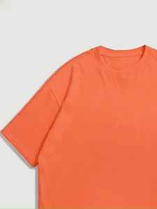 Camiseta de Algodón para Hombre al por Mayor, Nuevo Estilo con Hombros Caídos, Corte Relajado Informal, Manga Corta, Transpirable, para Uso Diario - Product Image 4