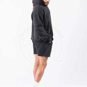 Shorts en coton délavé au soleil, impression personnalisée du logo, taille adulte, fabrication pakistanaise, shorts pour hommes, shorts délavés au soleil. - Product Image 2