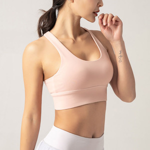 Women Solid <b>Blue</b> Racerback Sports Bra Scoop Neck Medium Support Yoga Fitness <b>Top</b> Breathable <b>Mesh</b> Seamless Design - Product Image 5