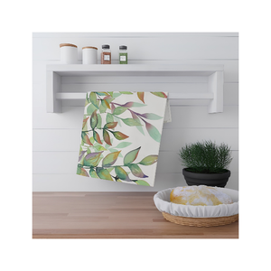 Lot de 3 torchons de cuisine en coton imprimé gaufré motif feuilles d'automne, doux et décoratifs, fournisseur OEM ODM en gros - Product Image 3