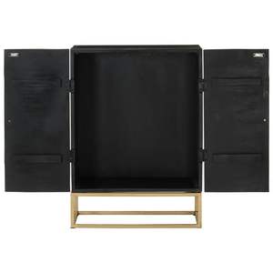 Aparador Mediano en Madera de Mango Sólida Negra y Hierro - Product Image 5