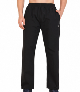 Pantalon de jogging décontracté pour homme, coupe moderne, léger, taille élastique, noir, en tissu ripstop, avec poches, qualité standard - Product Image 2