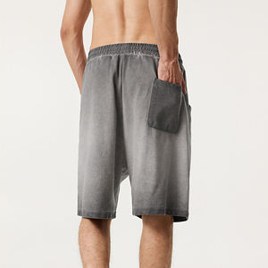 Pantalones Cortos Deportivos para Hombre, Negros, Satinados, Antiarrugas, de Secado Rápido, Transpirables, Ecológicos, de Cintura Alta, con Cierre de Cordón, Tejidos - Product Image 2