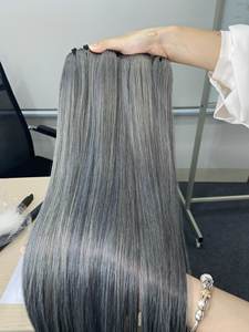 Extensions de cheveux lisses et soyeux bruts avec un donneur, perruques sans colle, cheveux humains, perruques avec devant en dentelle, prix d'usine, vente en gros - Product Image 2