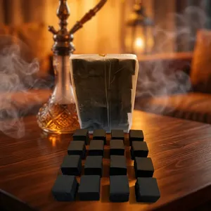 Charbon de coco noir sans fumée Cube 25 pour chicha, paquet de 1 kg (72 briquettes, temps de combustion de 120 minutes) - Product Image 4