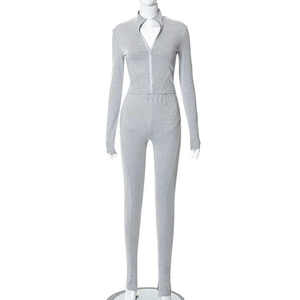 Custom Unisex Plain Zipper Hoodie Trousers Set <b>Tracksuit</b> For Women French Terry Heavyweight Sweatsuit Hoodie And Trousers Set - Product Image 1