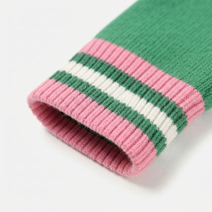 <b>Custom</b> Pink Green Umri Sports Cardigan Women Knit Button Sweater Chenille Logo Greek Apparel Long Sleeve Stylish Fit Contrast - Product Image 3