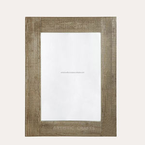 Espejo de madera de mango Marco de espejo de madera rectangular decorativo extra grande Espejo de pared de gran tamaño de longitud completa - Product Image 1