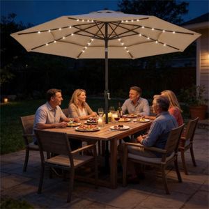 Ombrellone da Esterno Color Kaki per Terrazza e Cortile, Ideale per Giardino e Patio - Product Image 1