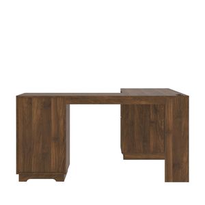 Escritorio de Estudio Moderno en Forma de L con Cajones y Estantería para Libros, Ideal para Oficina en Casa - Product Image 6