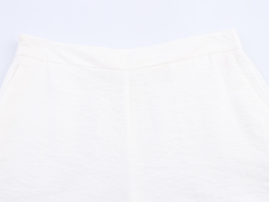 Shorts pour femmes rose taille haute uni, à braguette boutonnée, décontracté, tissé, coupe régulière, séchage rapide, haute qualité, pour le sport, vente en gros, logo personnalisé - Product Image 3