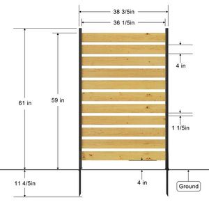 Schermo per la privacy in legno di cedro da 72,8"H x 38,5"W per aree esterne, giardini, pareti divisorie e recinzioni per attrezzature da piscina - Product Image 2