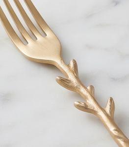 Ensemble de couverts en cuivre avec poignée en forme de branche, finition mate, passe au lave-vaisselle, style nordique, pour les tables de mariage - Product Image 2