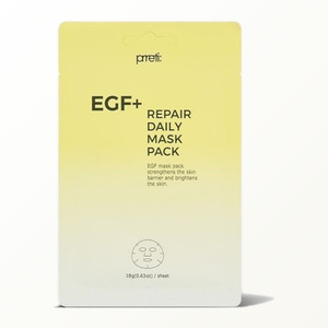 แผ่นมาส์กบำรุงผิวหน้า Prreti EGF Repair Daily Mask Pack ผลิตในเกาหลี 18 กรัม แผ่นสีขาว ไฮยาลูรอนิค แอซิด สมุนไพร - Product Image 4