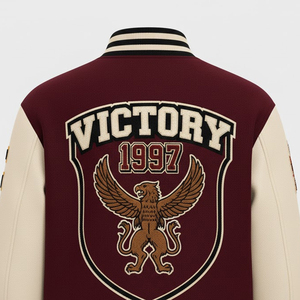 Veste de sport pour homme à manches longues personnalisée avec impression, qualité supérieure, broderie en chenille, logo sur le devant, coupe-vent, respirante - Product Image 6