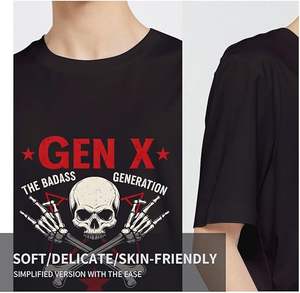 T-shirts graphiques pour hommes à manches courtes, design cool, 100% coton, tissu peigné, personnalisable - Product Image 4