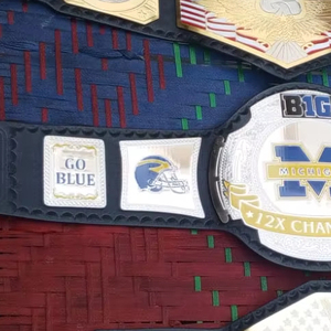 Ceinture de championnat personnalisée Big M Michigan 12X avec plaques en laiton de 2 mm pour la lutte - Product Image 2