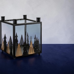 Juego de Portavelas de Reno Metálicos Modernos con Trineo, Decoraciones Navideñas, Diseño Artesanal - Product Image 3