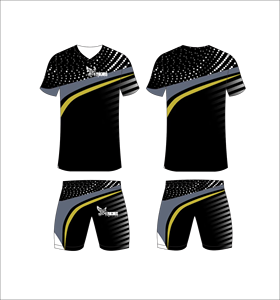 Ensemble d'uniformes de football personnalisés sublimés, rose, bleu, blanc, design géométrique, respirant, séchage rapide, maillot de football d'équipe, shorts, kits pour hommes - Product Image 6