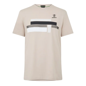T-shirt à col roulé pour homme, uni, lavande, manches courtes, formel, brodé, tricoté, 100% coton, coupe classique - Product Image 3