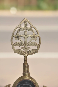 Vintage Brass Handcrafted <b>Mirror</b> Fitted <b>Black</b> Eye Powder Bottle Antique Surma Dani Kohl Kajal Container Traditional Indian Cosme - Product Image 2
