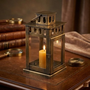 Elegant Polished Metal Outdoor Iron Handmade Garden Use Candle Holders <b>Lanterns</b> <b>Set</b> Includes Other Types Candle Jars Home - Product Image 6