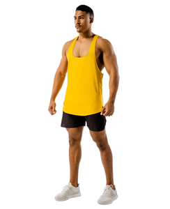 Débardeur bleu personnalisé de haute qualité pour homme, respirant, col montant, avec logo brodé et imprimé, en coton, motif uni, prix compétitif - Product Image 1