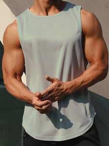 Débardeurs décontractés pour hommes en polyester/coton tricoté, respirants, écologiques, à séchage rapide, avec impression numérique et emplacements personnalisés pour logo - Product Image 3