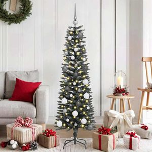 Sapin de Noël artificiel à 150 LED, 59,06 pouces, vert, lumières de Noël festives - Product Image 1