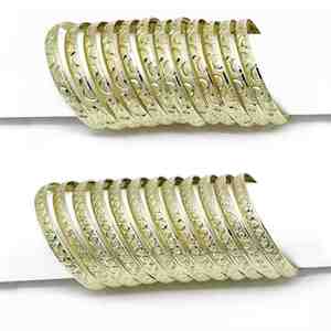 Lot de Bracelets en Laiton Plaqué Or 14K 18K 24K, Modèles Variés, Bracelets Traditionnels en Or, Bijoux de Mode Remplis d'Or, Oro Joyeria - Product Image 4