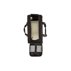 Soft-Sided Pet Carrier Nylon Mesh Zipper Closure 19.7x10.2x11.2 in Black for <b>Cats</b> - Product Image 2