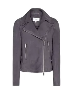Chaqueta Bomber de Cuero Genuino para Mujer de Lenova Industries, con Cierre de Cremallera, Cuello Camisero, Impermeable, Estilo Casual para Otoño/Invierno - Product Image 1
