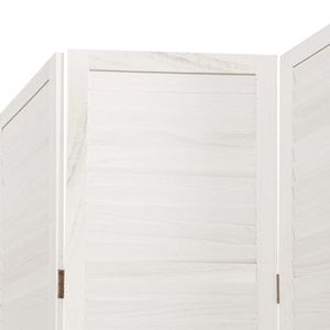 ฉากกั้นห้องไม้เนื้อแข็งสีขาว ไม้เพาโลเนีย 3 บาน ดีไซน์หรูหรา - Product Image 6