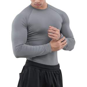 Camiseta de Compresión Personalizada al por Mayor para Hombre, Manga Larga, Secado Rápido, Transpirable, para Gimnasio, Entrenamiento, Running, Deportiva - Product Image 5