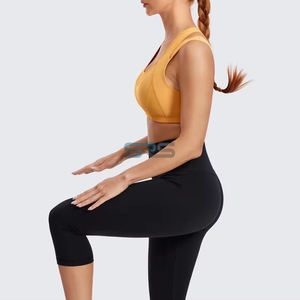 Sujetador deportivo STRONG REAPERS SPORTS Push-up Plus Size de soporte medio para yoga, para mujer, sin costuras, transpirable, con logo frontal a cuadros, tejido. - Product Image 1