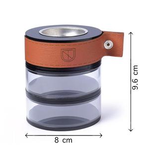 Brûleur d'encens artisanal en verre Bela avec sangle en cuir, fait main, pour le stockage d'encens aromatique, idéal pour le bois de santal, utilisation toute saison - Product Image 2
