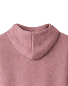 Sweat-shirt à capuche personnalisé pour homme, rose poudré, en molleton de coton, à manches longues, décontracté, avec cordon de serrage réglable - Product Image 6